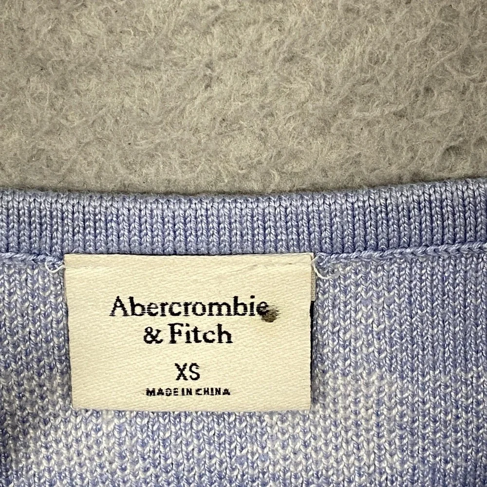 Abercrombie & Fitch Crop Tank Top Womens XS Blue Gingham Plaid Knit Square Neck - Picture 7 of 13